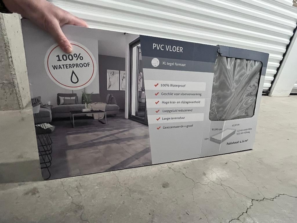 PVC dryback tegel - Gelasta - Grande Marble Grey - 4500, Ophalen, 50 tot 150 cm, Overige typen, Nieuw