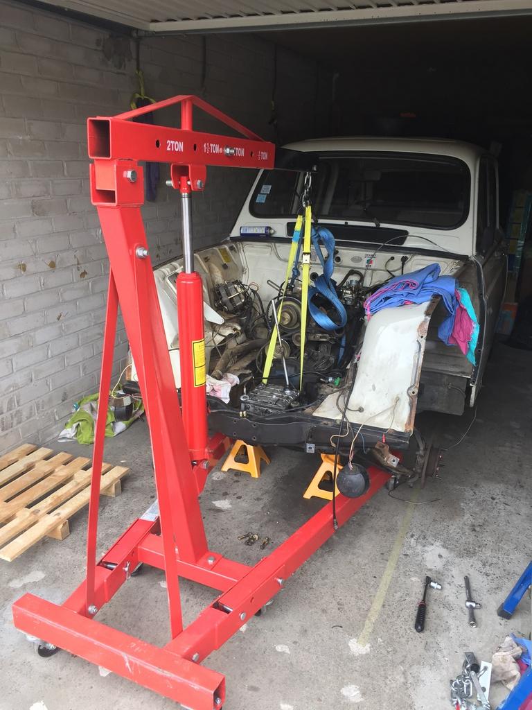 Te huur: Motortakel /werkplaatskraan 2 ton, Auto diversen, Autogereedschap, Ophalen, Gebruikt