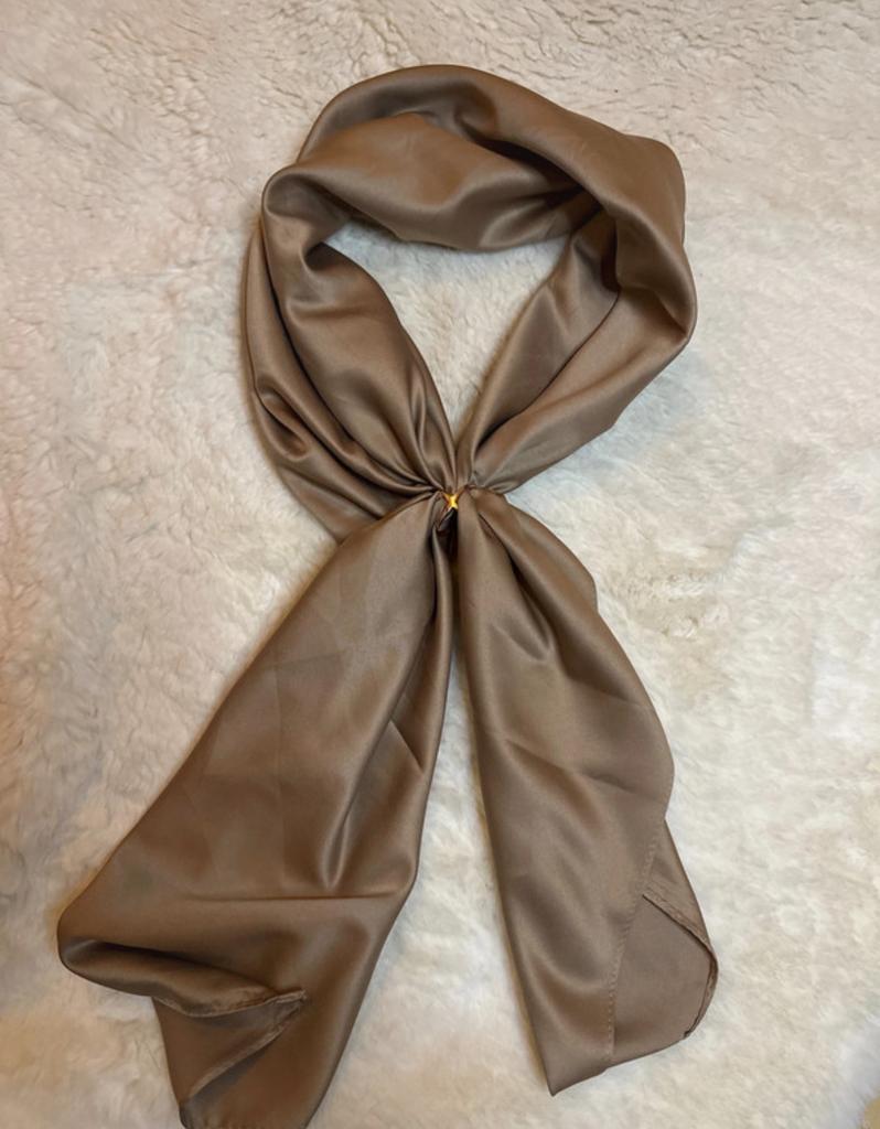 Beige sjaal dames met sjaalring, Ophalen of Verzenden, Nieuw, Maat 42/44 (L), Sjaal