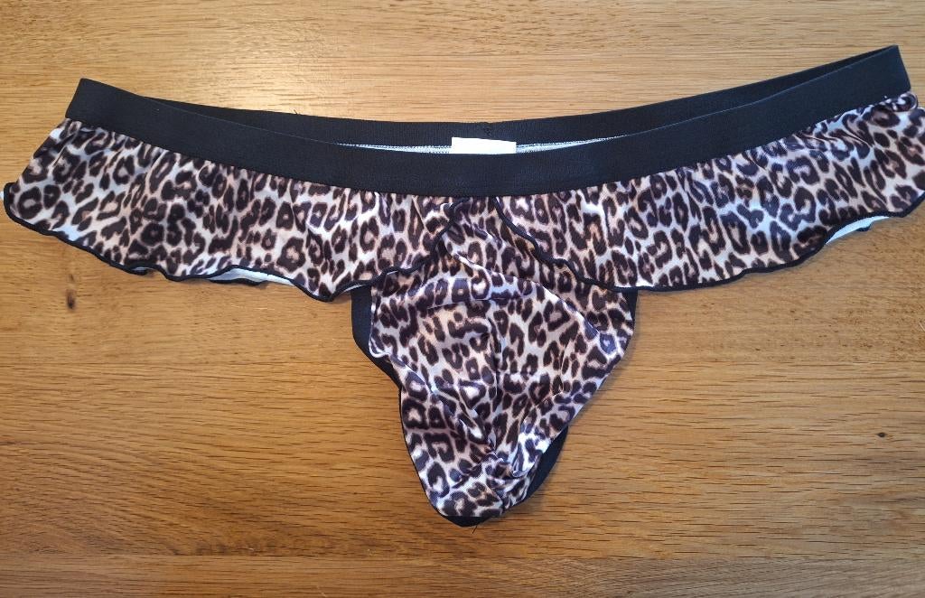 luipaard string maat xxl, Kleding | Heren, Ophalen of Verzenden, Zwart, Overige typen