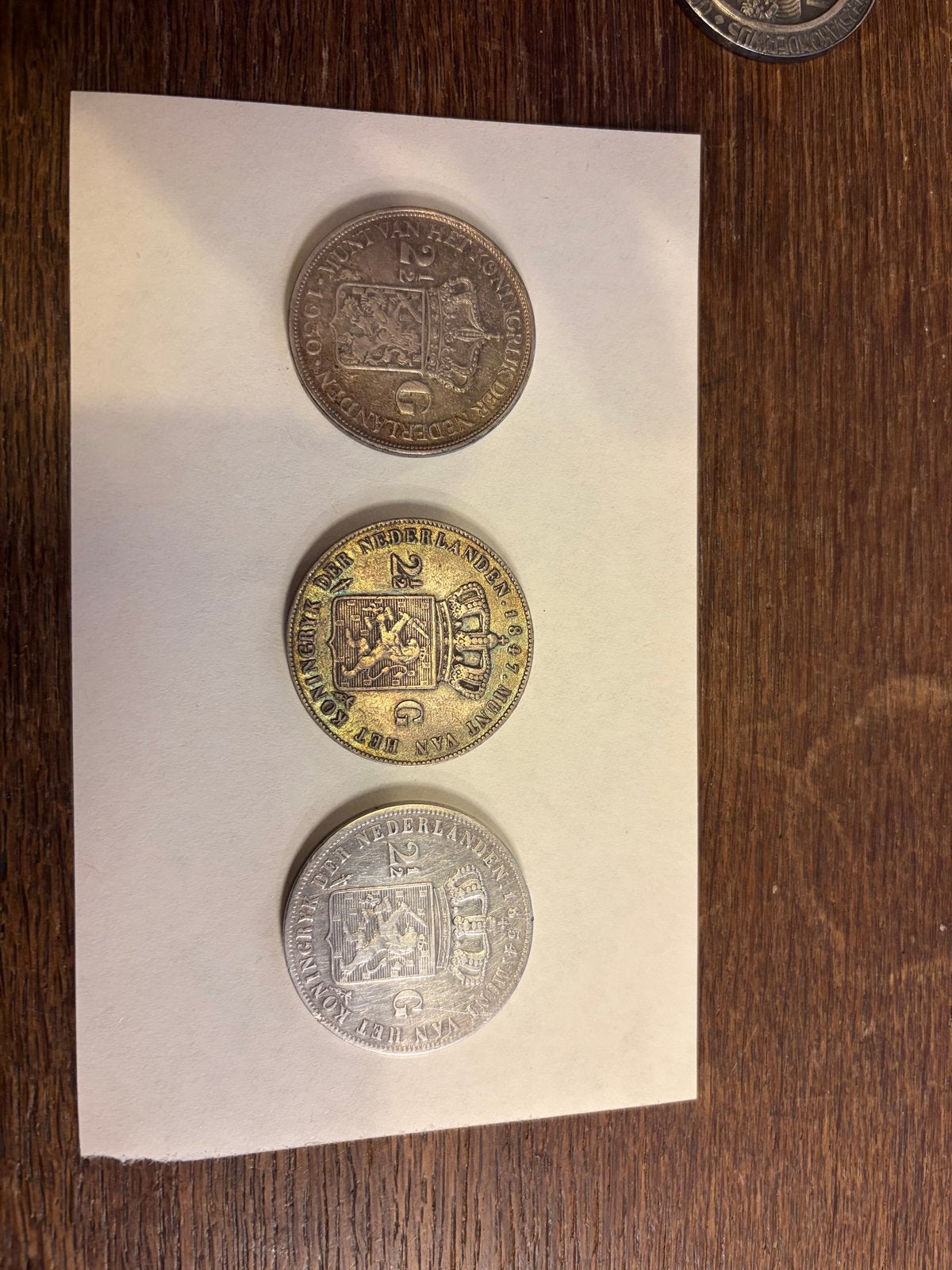 Set van 3 Zilveren Rijksdaalders: 1847, 1854, 1930, Setje, Zilver, Ophalen of Verzenden, 2½ gulden