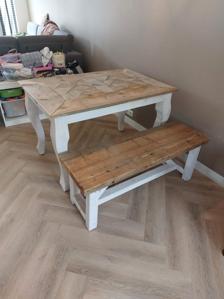 Complete steigerhouten meubelset., Huis en Inrichting, Ophalen