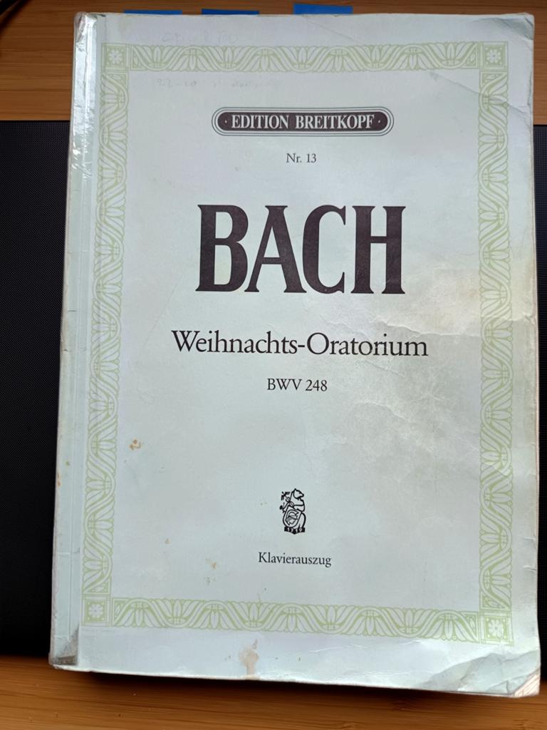 Bach Weihnachtsoratorium BWV 248 - Klavierauszug, Klassiek, Ophalen of Verzenden, Artiest of Componist, Gebruikt