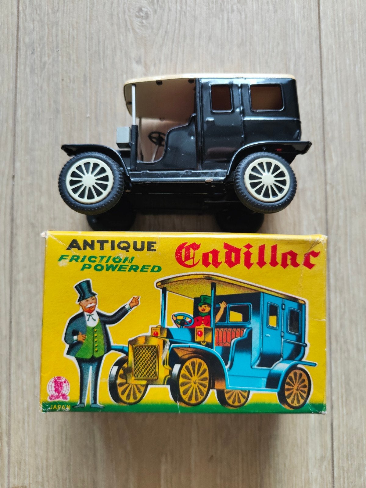 vintage blikken Cadillac in doos. SSS Toys, made in Japan., Antiek en Kunst, Antiek | Speelgoed, Ophalen of Verzenden