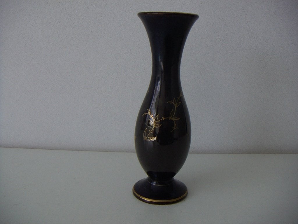 Jasba Duitsland plateel keramiek vaas jr. circa 1960., Ophalen of Verzenden