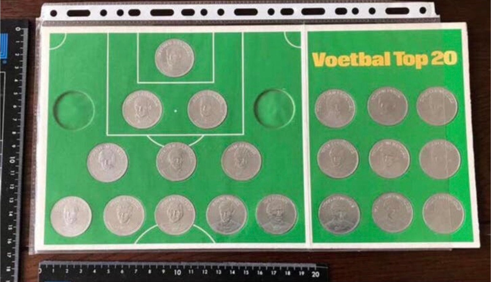 Oude Voetbaltop 20 Shell Penningen met o.a Cruyff, Ophalen of Verzenden, Zo goed als nieuw, Buitenlandse clubs
