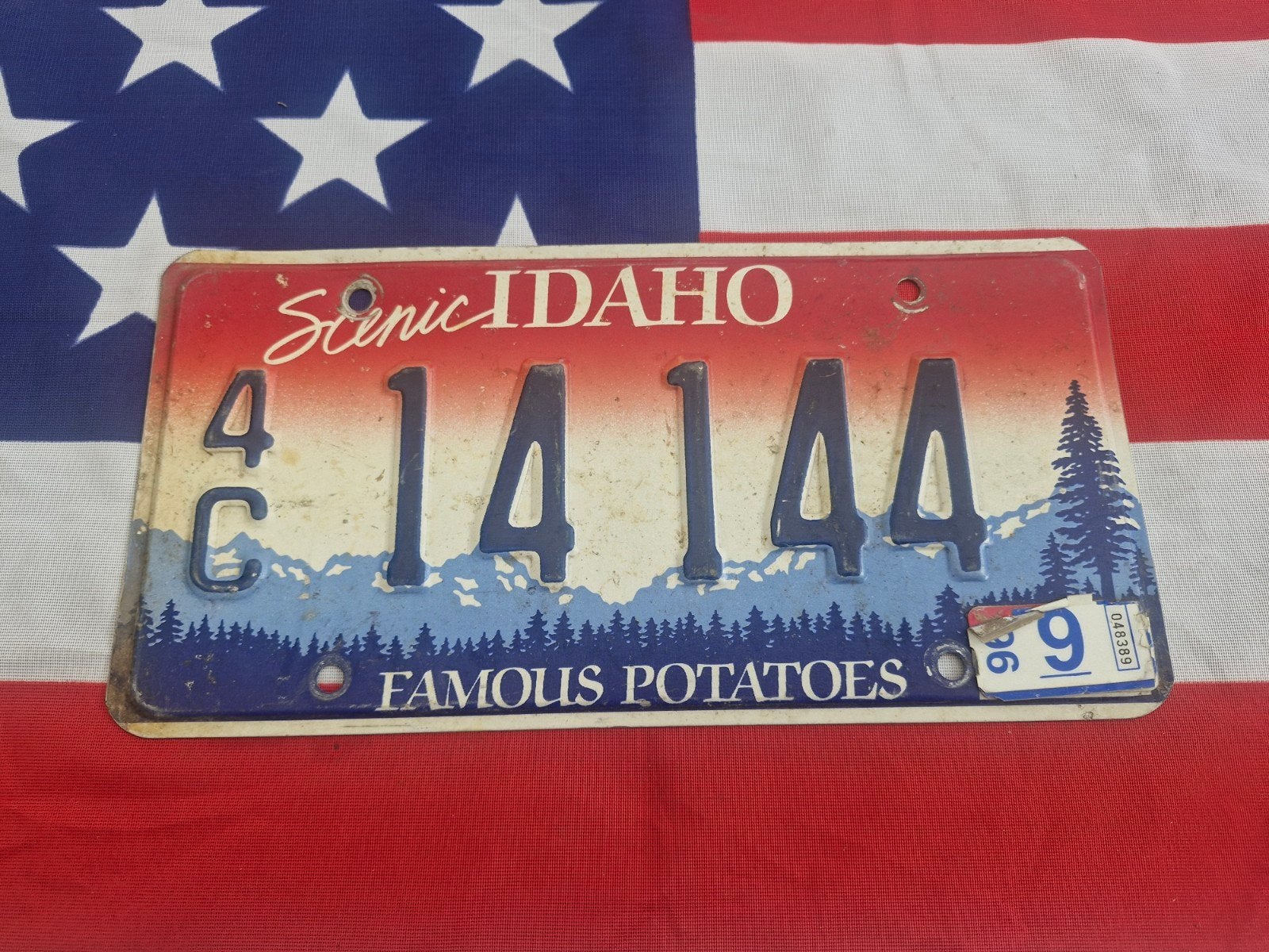 Kentekenplaat Idaho USA Nummerplaat nummerbord License VS, Verzenden, Gebruikt, Auto's