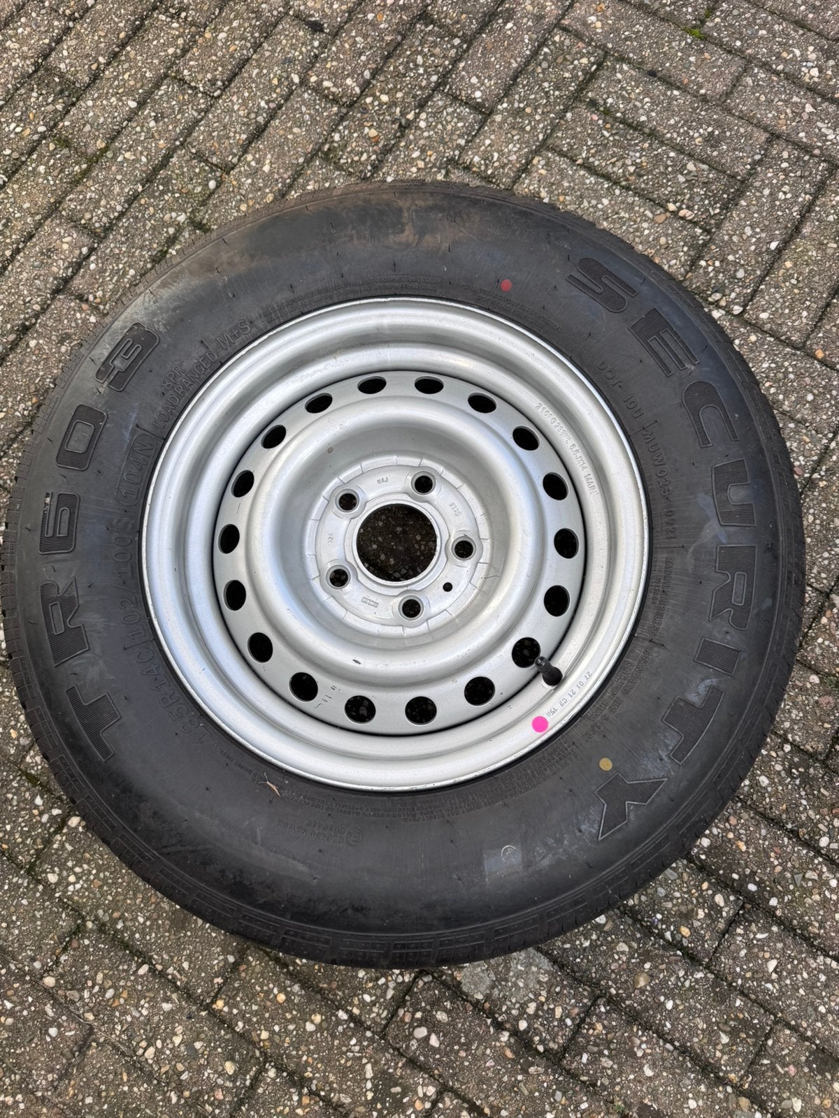 Reservewiel caravan nieuw 185R14C 5x112 Knaus Hobby Fendt, Caravans en Kamperen, Ophalen, Zo goed als nieuw