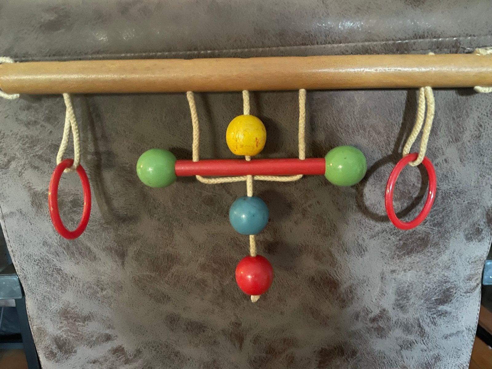 Vintage houten baby trapeze box baby activity Kibela, Ophalen of Verzenden, Gebruikt, Overige typen