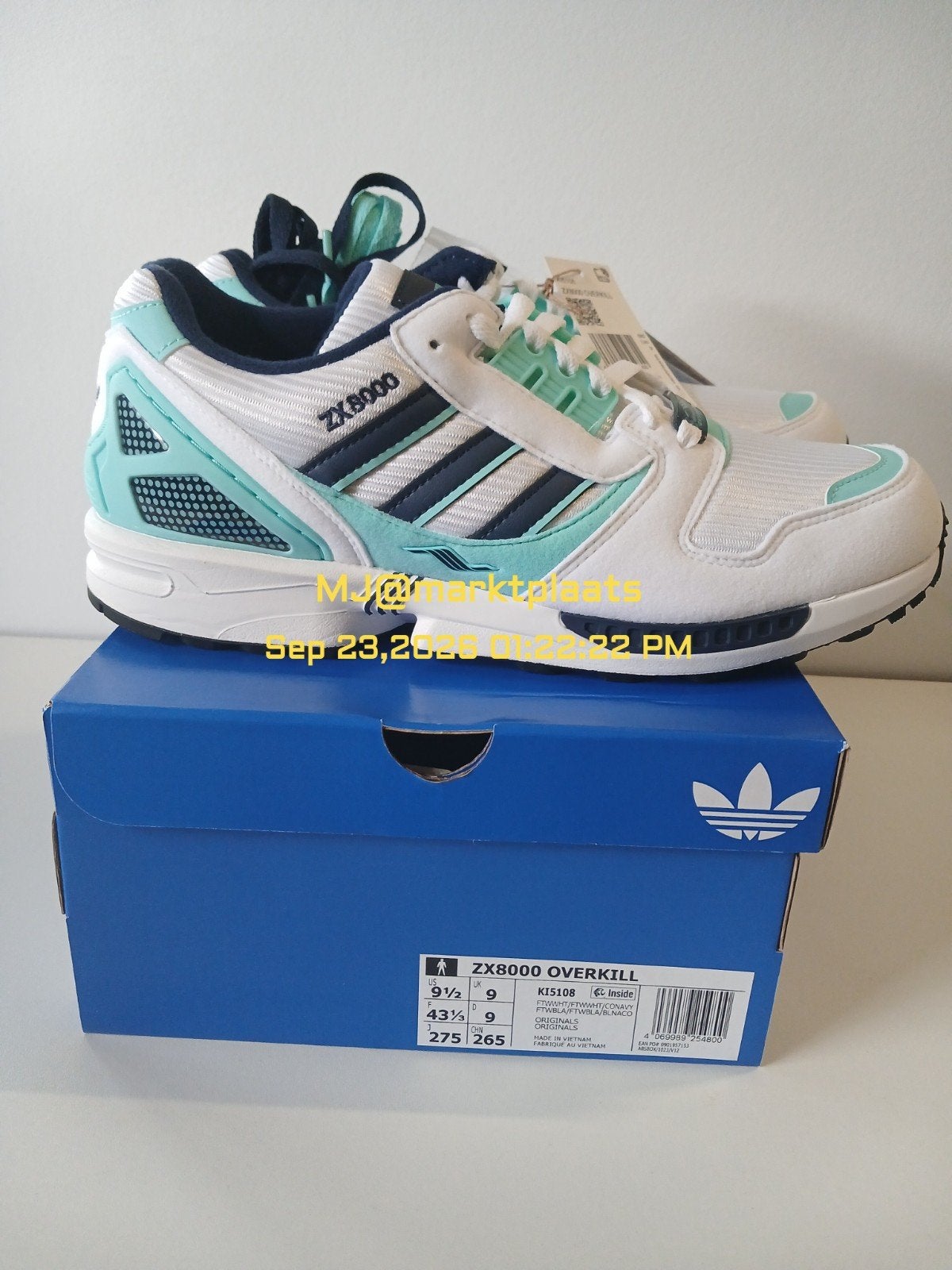 Adidas ZX 8000 x Overkill "AWAY" Torsion, Ophalen, Wit, Nieuw, Sneakers of Gympen