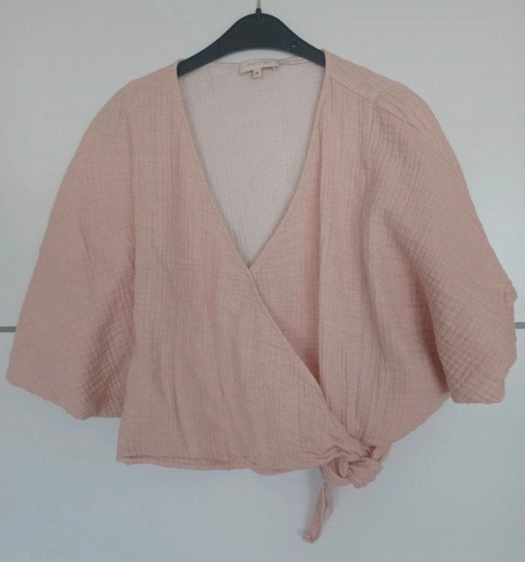 March23 Roze Overslagtop Maat 38 tetrastof, Maat 38/40 (M), Ophalen of Verzenden, Zo goed als nieuw, Korte mouw