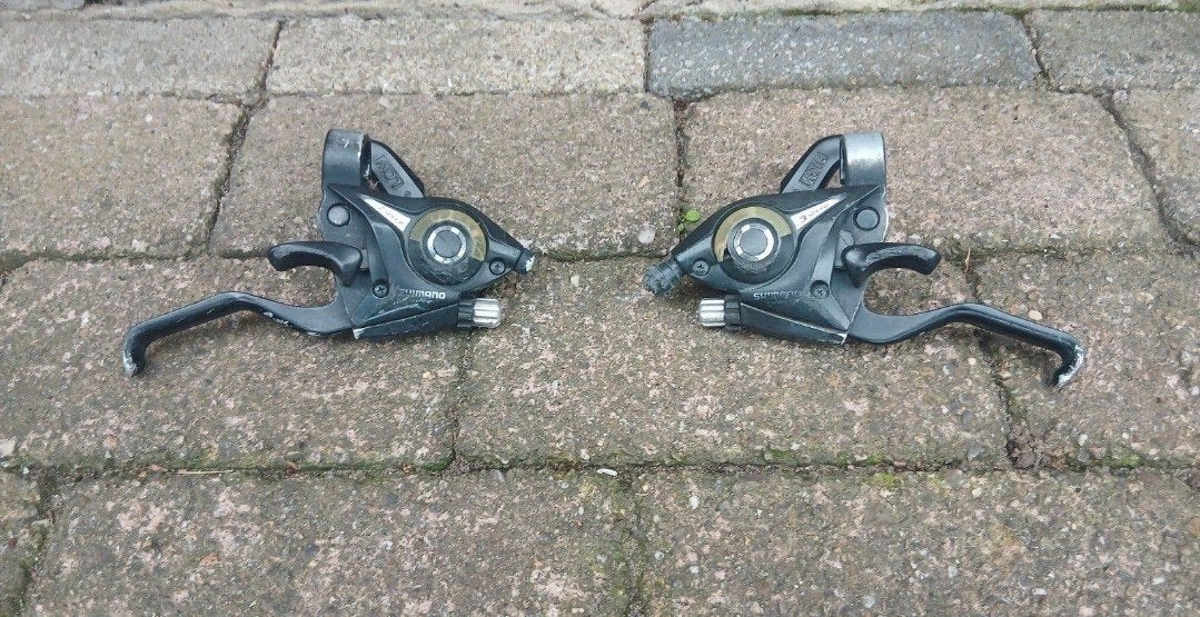 Shimano Shifterset 3x7 speed met remhendels, Fietsen en Brommers, Ophalen of Verzenden, Gebruikt, Overige typen