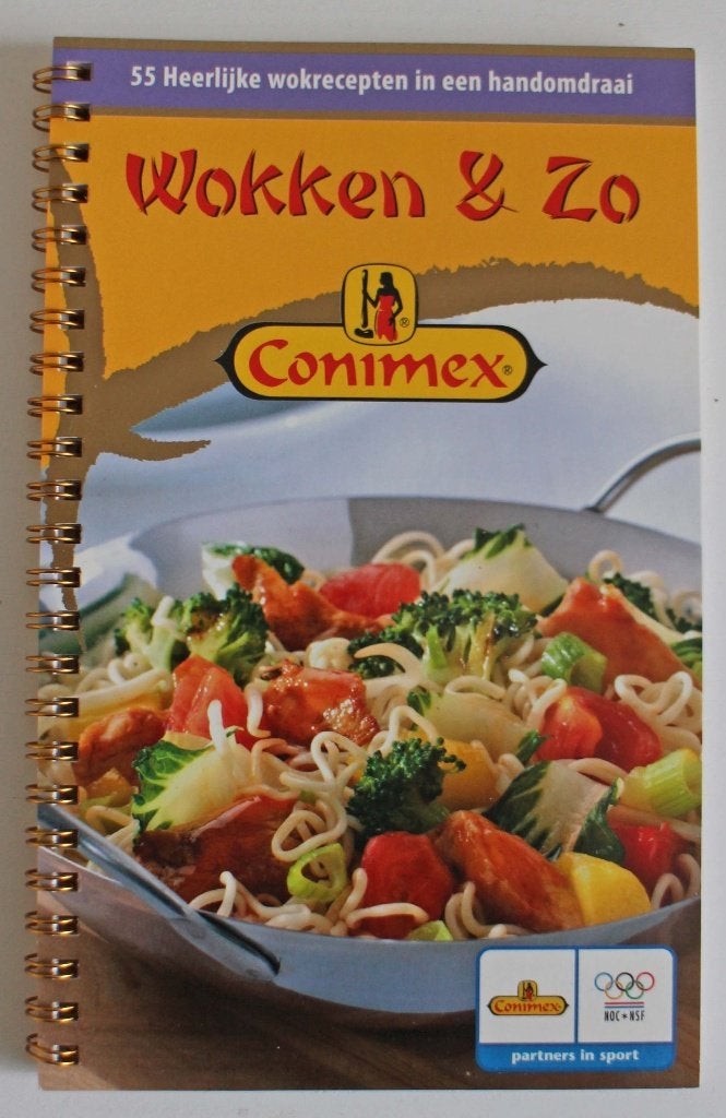 Kookboek Conimex, 55 heerlijke wokgerechten, boekje ringband, Conimex, Azië en Oosters, Hoofdgerechten, Ophalen of Verzenden