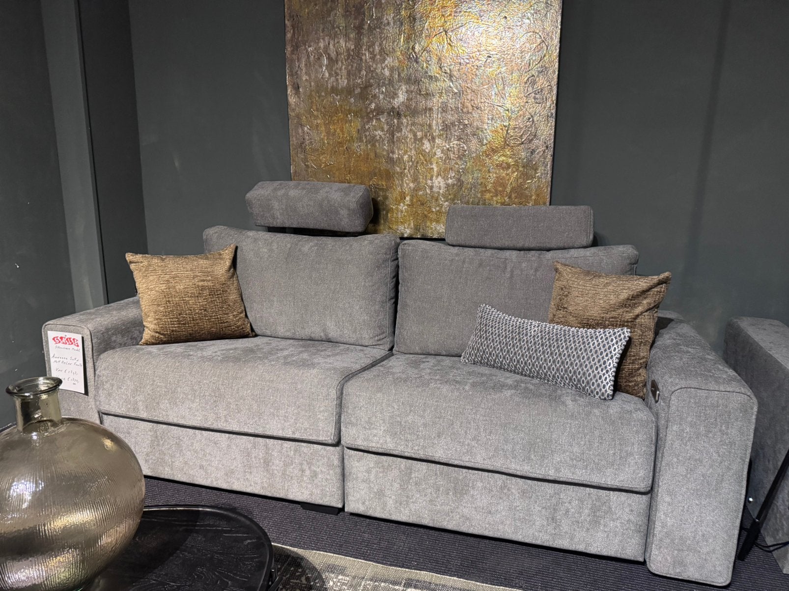 UrbanSofa Auxerre relaxbank, elektrisch verstelbaar, Huis en Inrichting, Ophalen, Driepersoons, 75 tot 100 cm, Zo goed als nieuw