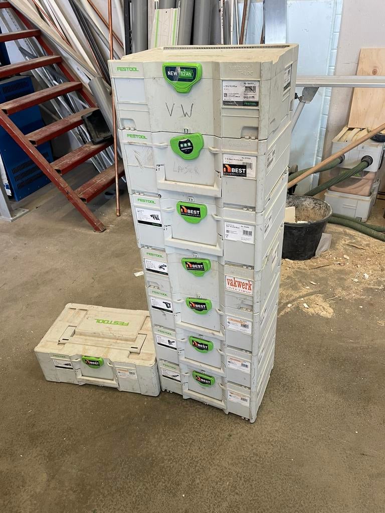 Festool Systainers diverse maten, Doe-het-zelf en Verbouw, Gereedschapskisten, Gebruikt, Ophalen of Verzenden