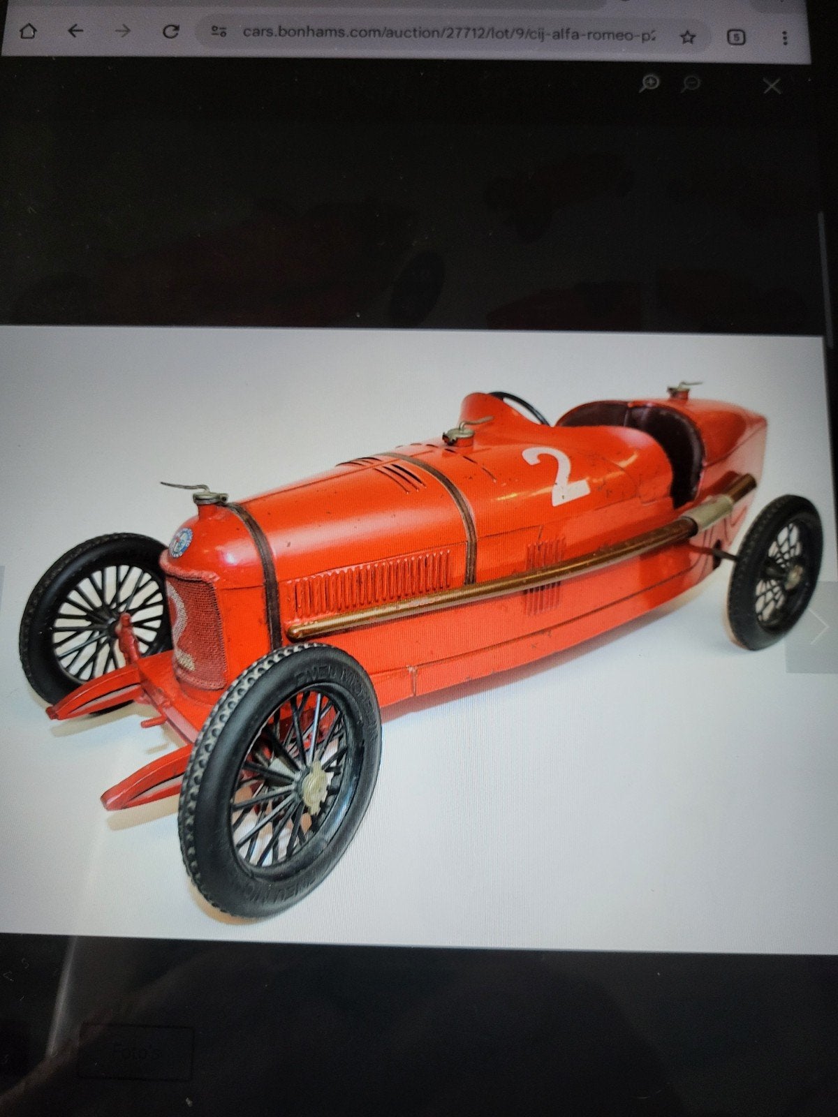 Cij Alfa Romeo P2 Onderdelen Gevraagd, Ophalen