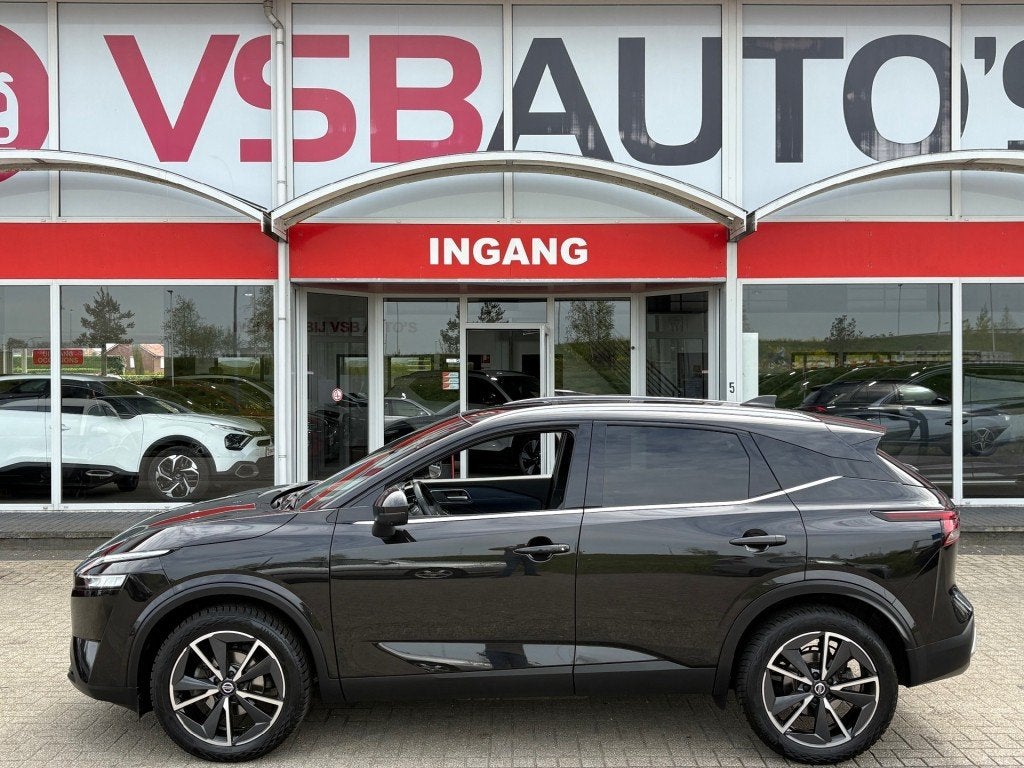 Nissan QASHQAI 1.3 DIG-T MHEV TEKNA 140PK HALF-LEER NAVI PAN, Auto's, Nissan, Gebruikt, Huisgarantie, USB, Met garantie (alle)