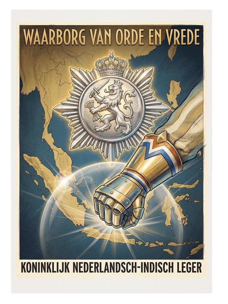 KNIL Propaganda Print Poster, Verzenden, Nederland, Foto of Poster