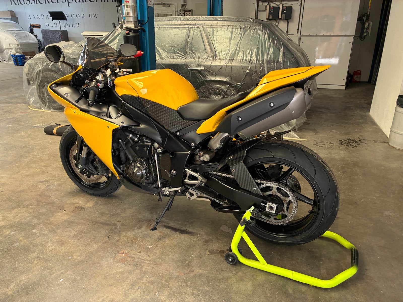 Yamaha YZF-R1 2009 - Gele Supersport voor het circuit., 4 cilinders, Motorrijbewijs A, Gebruikt, Super Sport