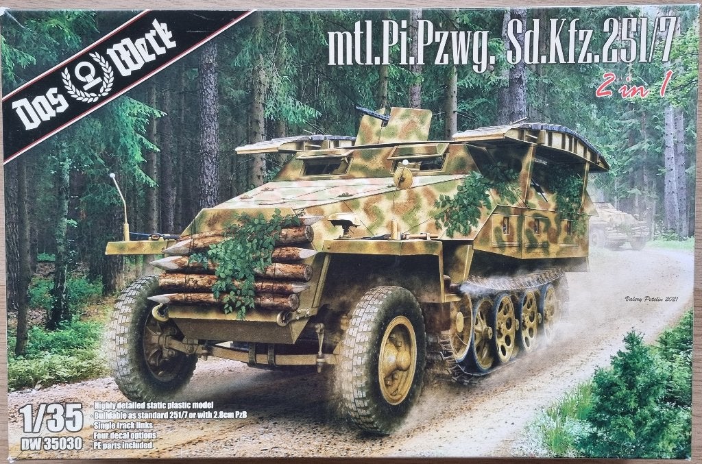 Das Werk 1:35 #DW35030 WWII German Halftrack Sd.Kfz.251/7, Overige merken, 1:32 tot 1:50, Overige typen, Nieuw
