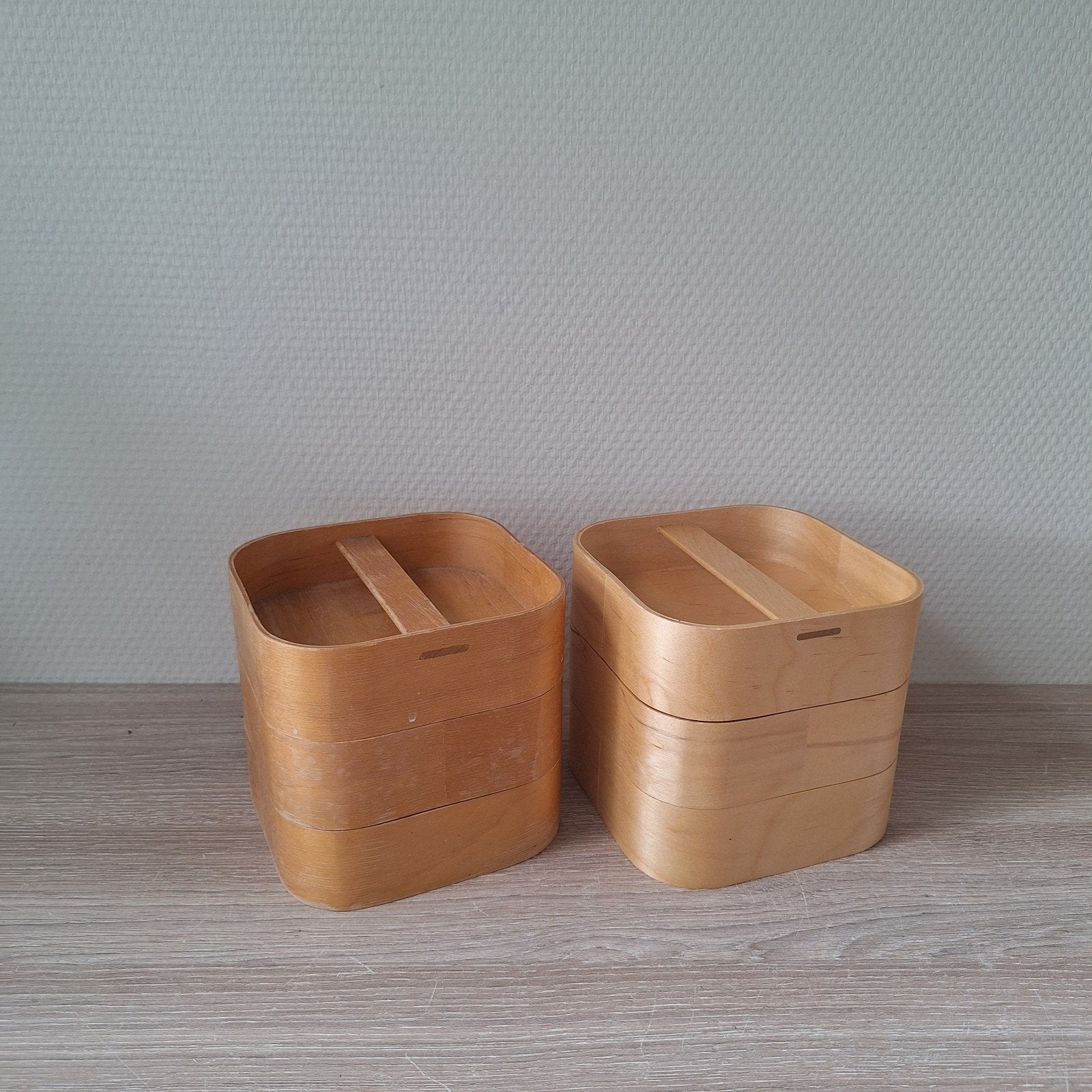 2x vintage Ikea Mien houten opberger organizer opbergdoos, Ophalen of Verzenden, Zo goed als nieuw