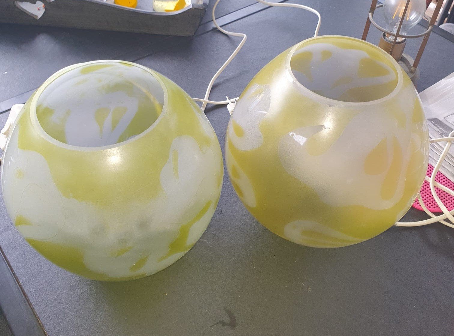 IKEA KNUDBBIG 20 Tafellampen - Set van 2, Ophalen of Verzenden, Gebruikt, Glas