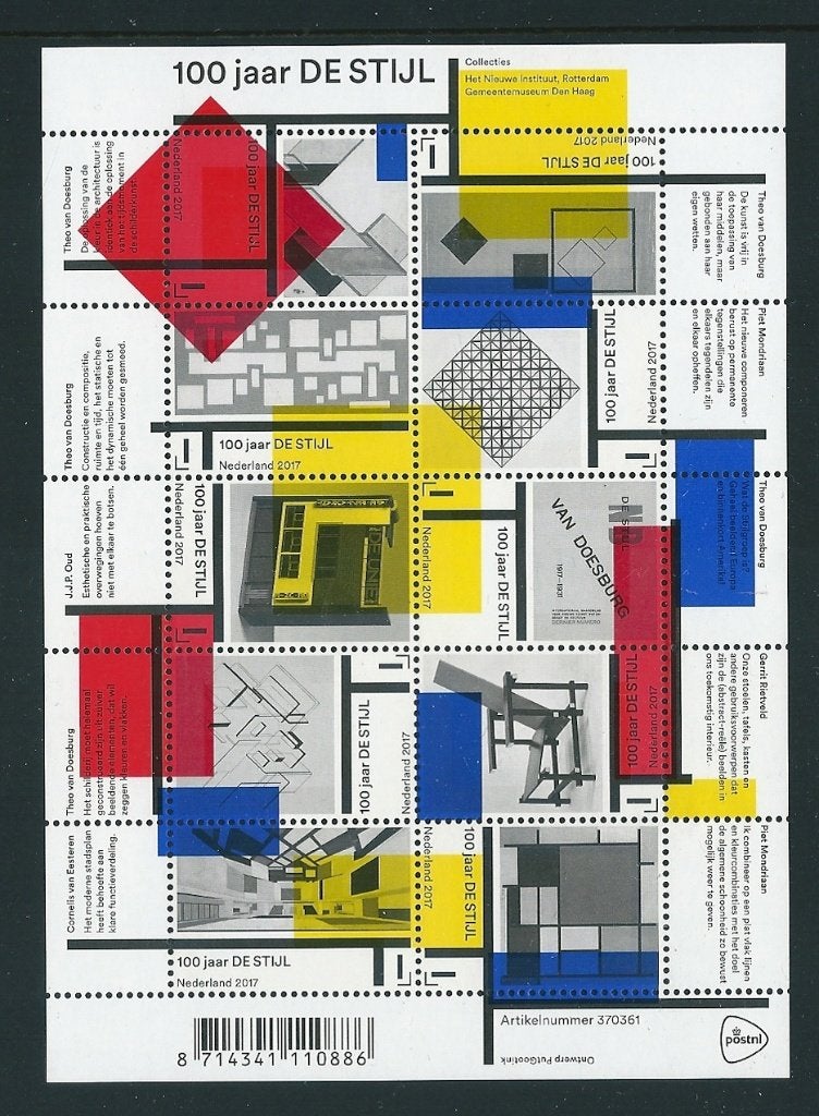 Vel De Stijl, no V3515, postfris, Postzegels en Munten, Postzegels | Nederland, Ophalen of Verzenden, Postfris