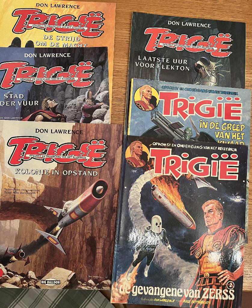 Trigië - Don Lawrence, Boeken, Stripboeken, Meerdere stripboeken, Ophalen of Verzenden, Gelezen, Don Lawrence