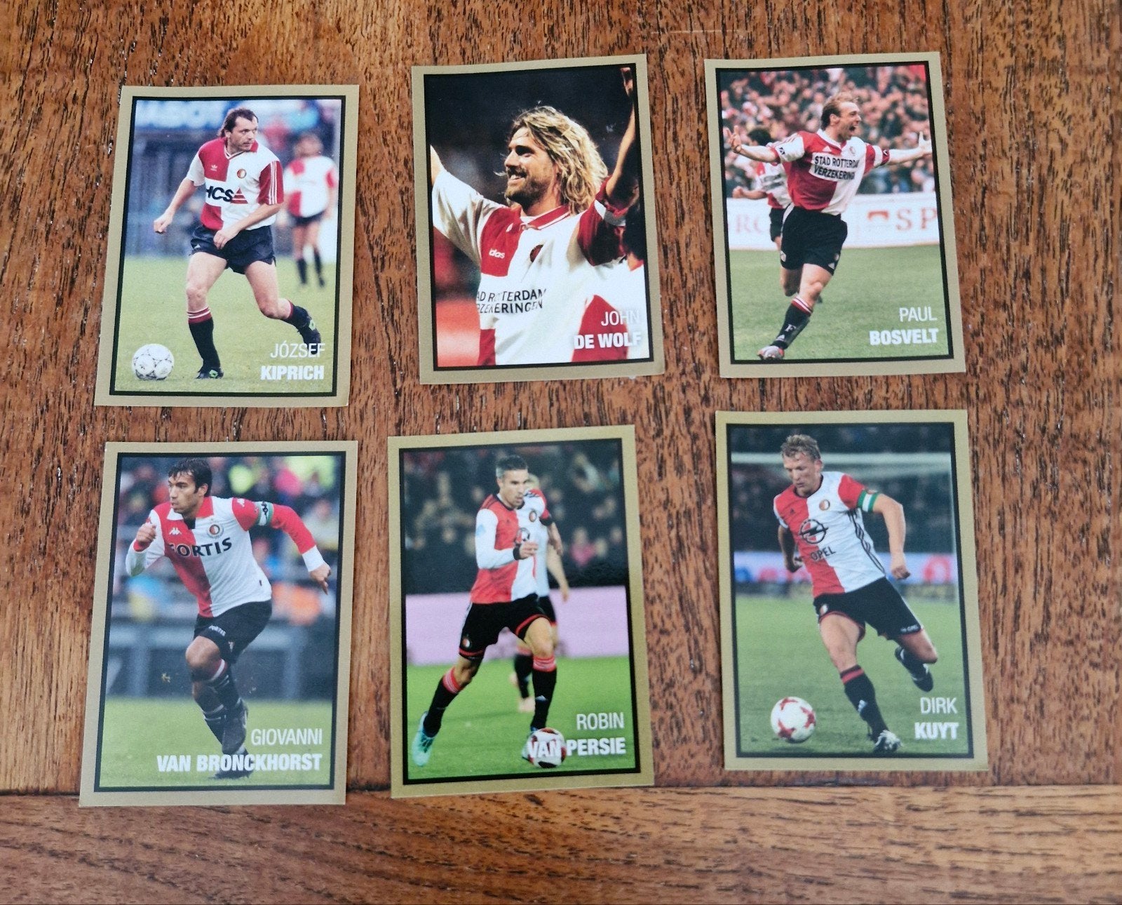 Feyenoord Legends Collectie: 6 Unieke Plaatjes, Verzamelen, Ophalen of Verzenden, Gebruikt, Feyenoord, Poster, Plaatje of Sticker