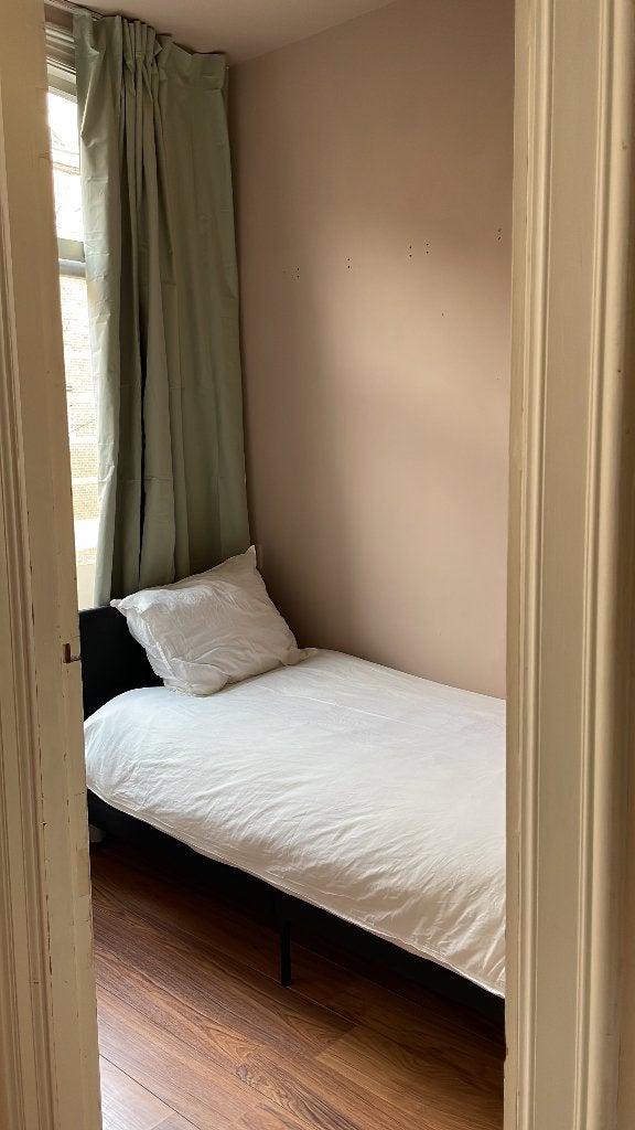 Volledig eenpersoonsbed zgan (incl matras en dekbed), Ophalen, 90 cm, Eenpersoons, Wit