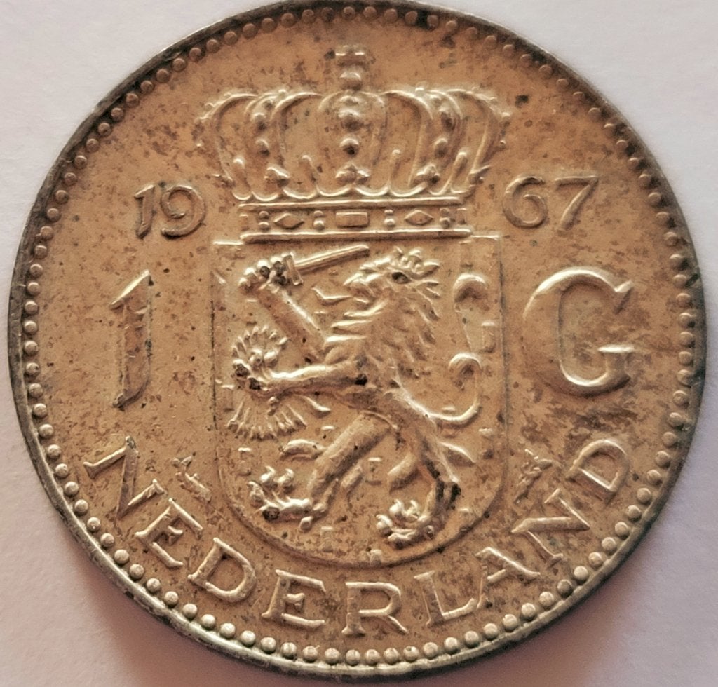 Één GULDEN Munt JULIANA 1967, Verzenden, Koningin Juliana, 1 gulden, Losse munt