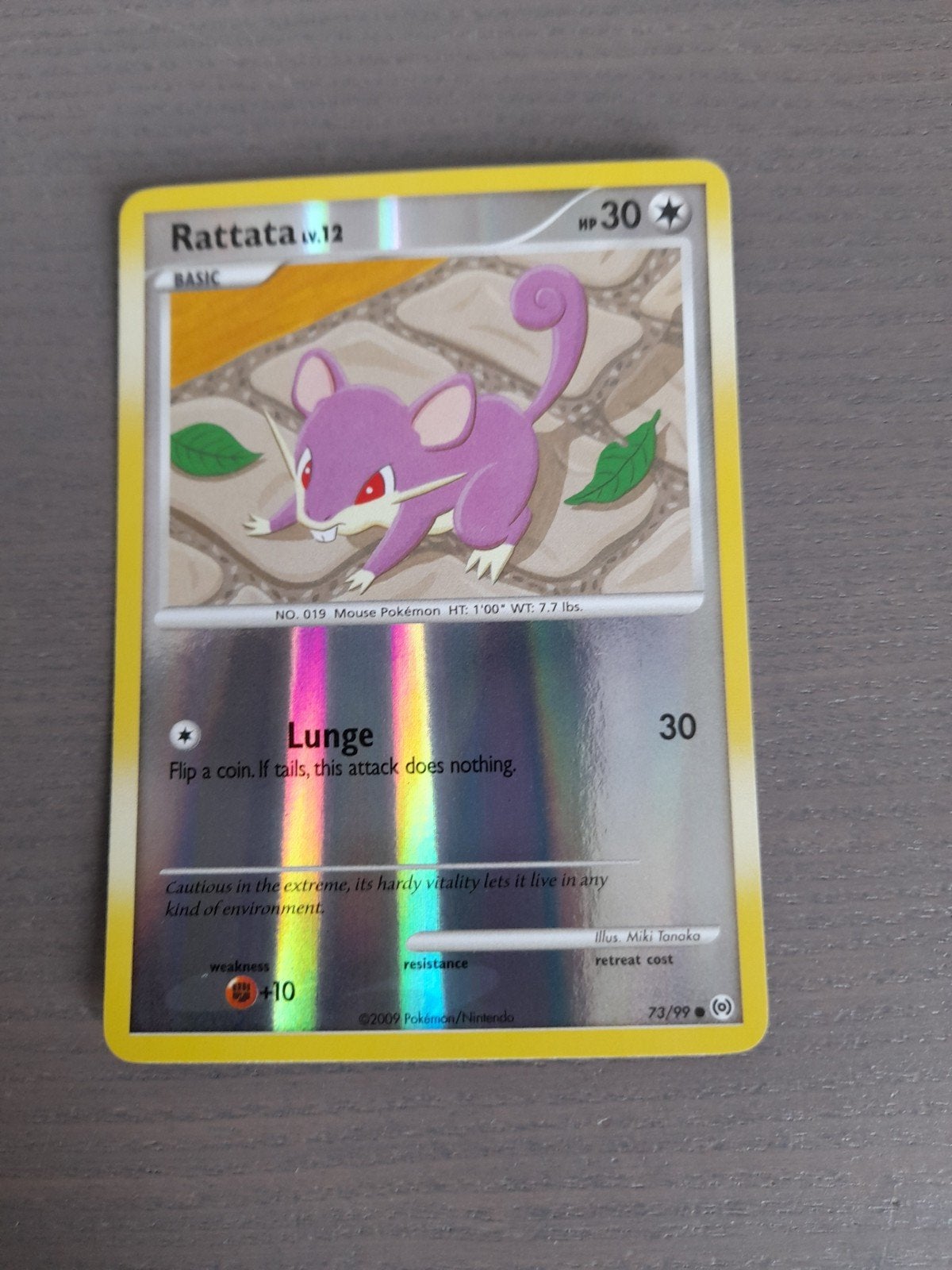 arceus 73/99 rattata reverse, Ophalen of Verzenden, Gebruikt, Losse kaart, Foil
