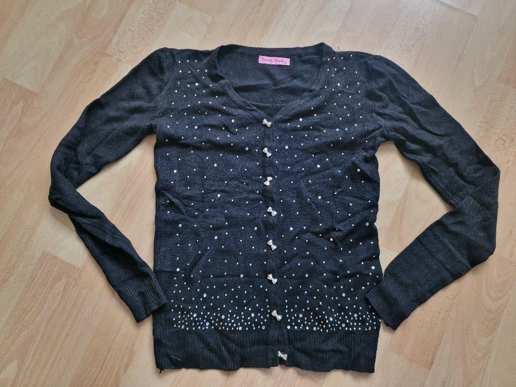 bijna nieuwe zwarte vest, maat 140/146, Kinderen en Baby's, Kinderkleding | Maat 140, Ophalen of Verzenden, Zo goed als nieuw