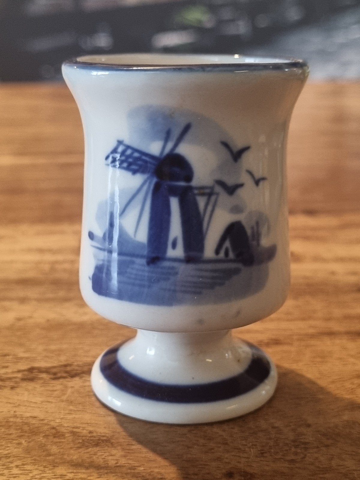 Handgeschilderd Delfts Blauw eierdopje, Ophalen of Verzenden