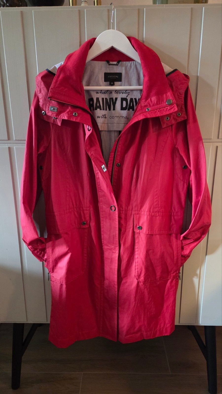 COMMA, Parka regenjas. / tussenjas. nieuw mt 42. rood, Kleding | Dames, Maat 42/44 (L), Nieuw, Rood, Comma