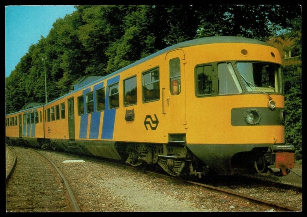 Spoorwegen Nederland : NS - "Blauwe Engel", Verzamelen, Ophalen of Verzenden, Zo goed als nieuw, Trein, Kaart of Prent