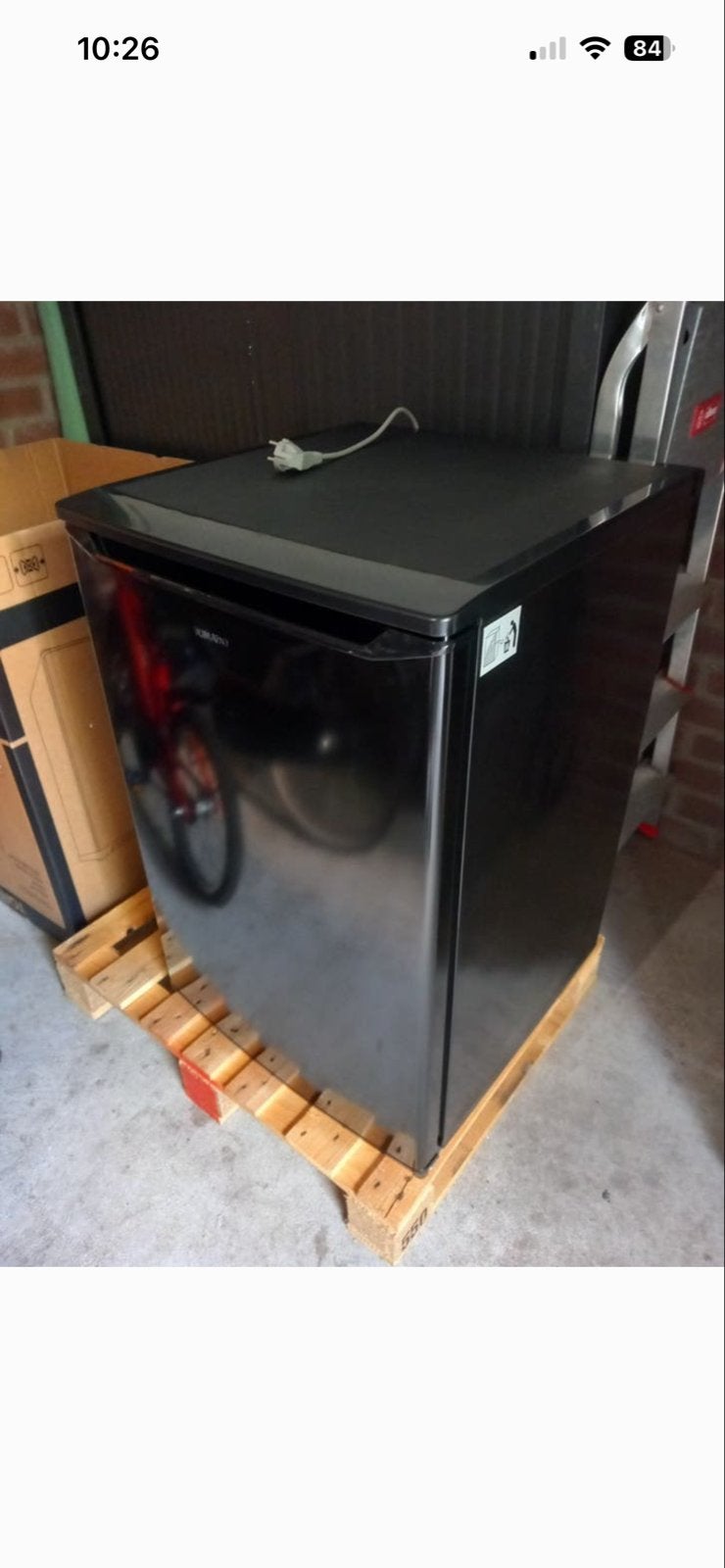 Koelkast zwart met vriesvak, Witgoed en Apparatuur, Ophalen, Gebruikt, Minder dan 75 liter, Met vriesvak