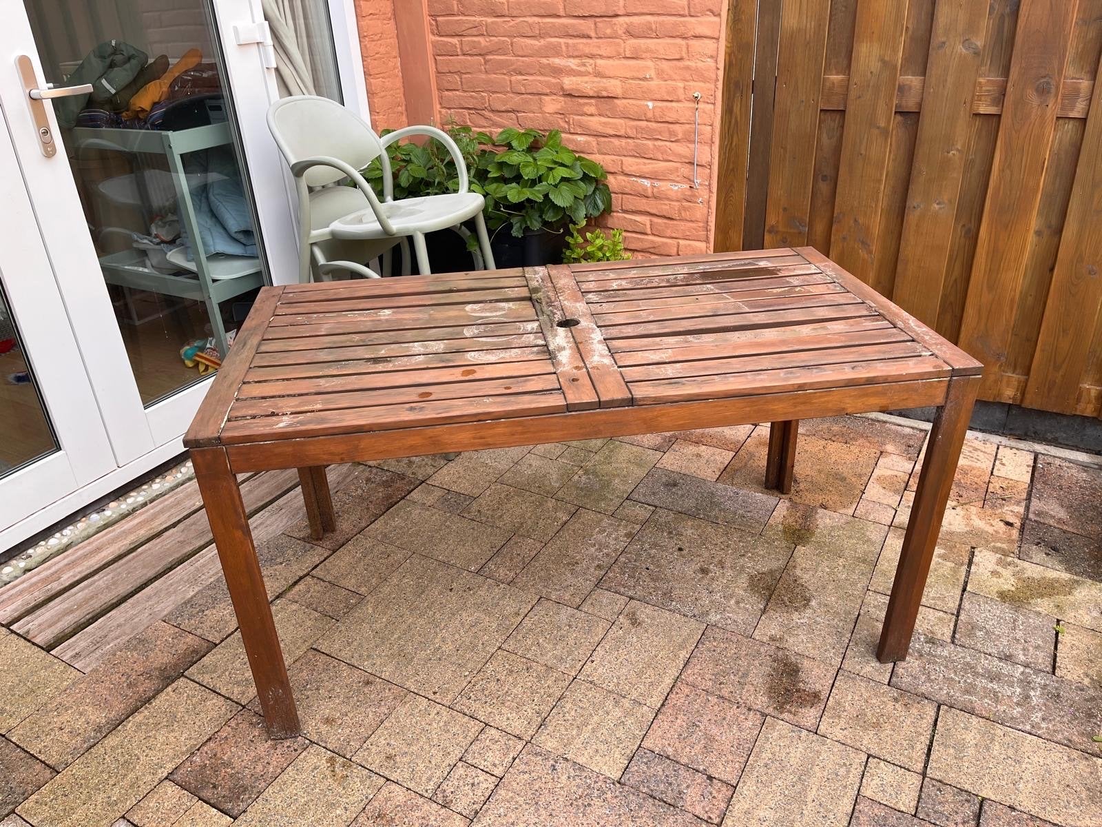 IKEA Applaro tuintafel uitschuifbaar - 140/260cm, Tuin en Terras, Ophalen, Gebruikt, Rechthoekig, Hout