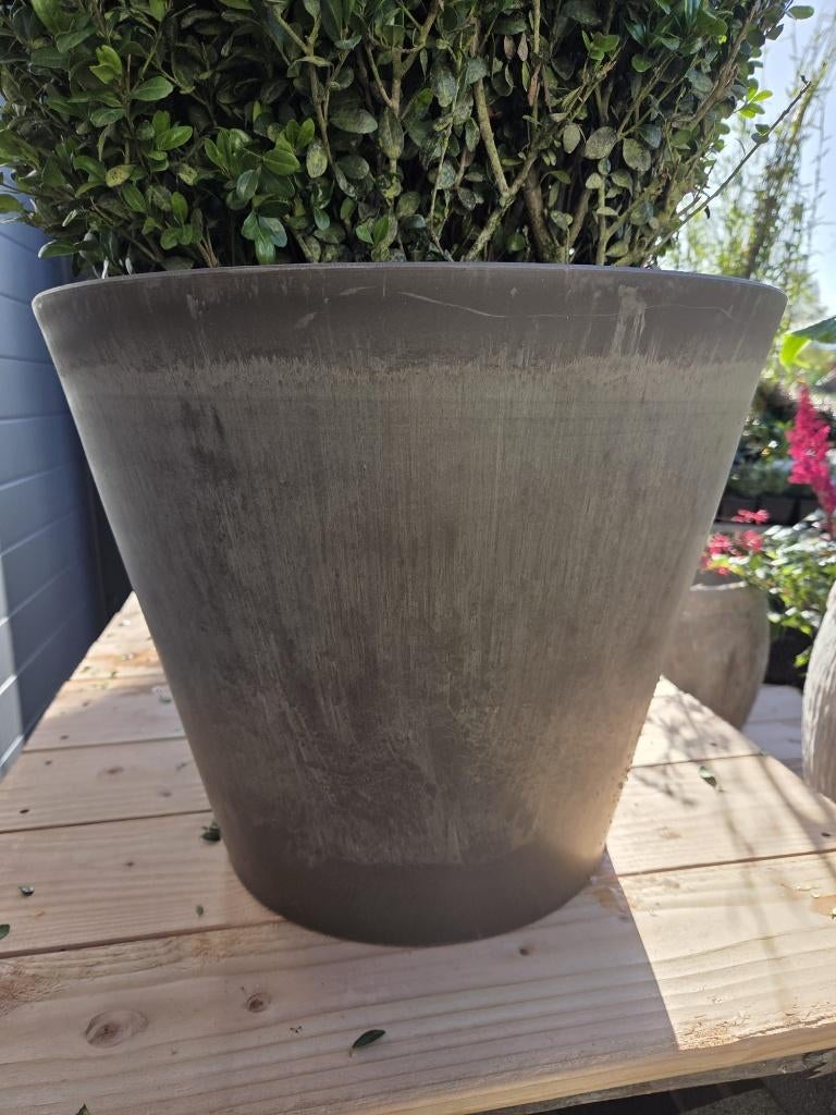 Luxe sierpotten – stone look – 46 cm – nieuw, Kunststof, ., Nieuw, Balkon