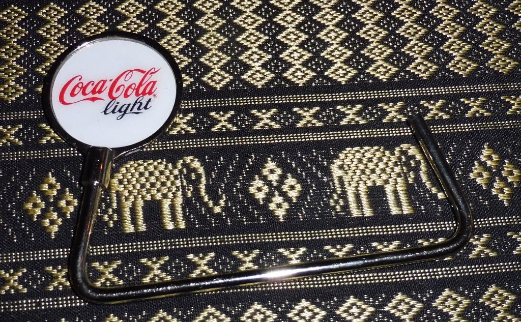 Coca Cola Light Tafel hanger voor een tas of paraplu 10 cm, Ophalen of Verzenden, Gebruikt, Gebruiksvoorwerp