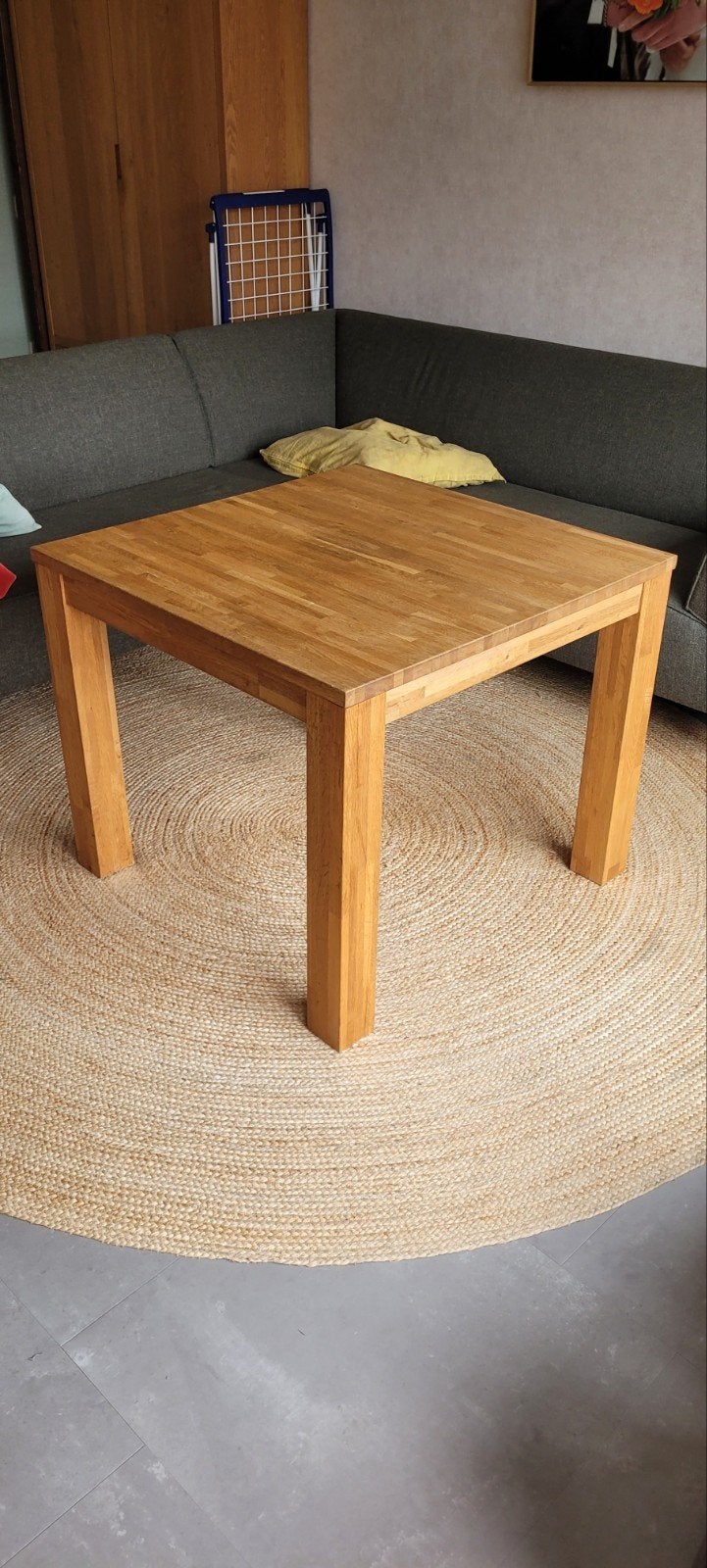 Houten eettafel - Vierkant, Huis en Inrichting, Ophalen, 50 tot 100 cm, Vierkant, 50 tot 100 cm
