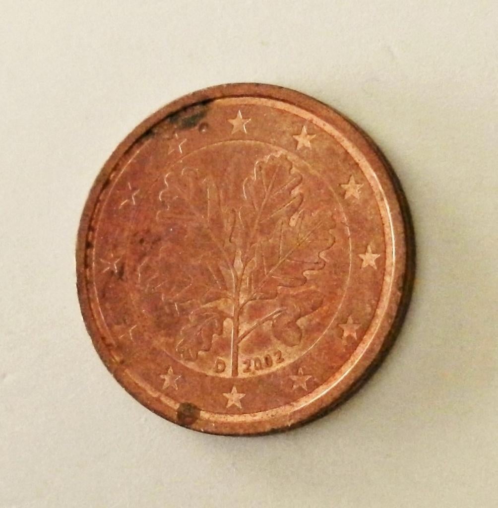 Duitsland 2 eurocent 2002 D, Verzenden, Duitsland, 2 cent, Losse munt