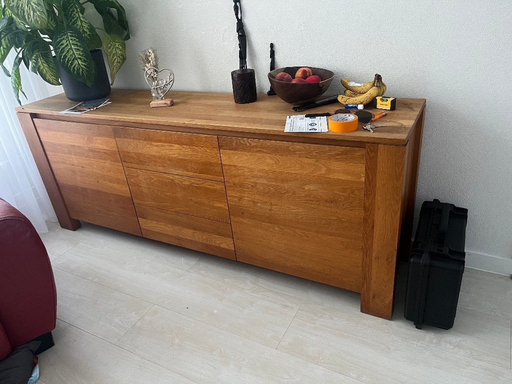 Dressoir Eiken, Ophalen, Met plank(en), Gebruikt, Eikenhout