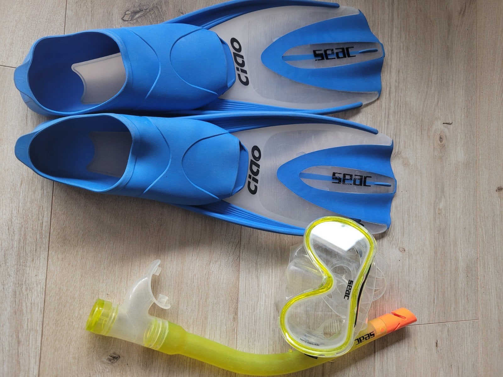 Complete Seac snorkelset maat 31-33, Ophalen of Verzenden, Gebruikt, Snorkelset