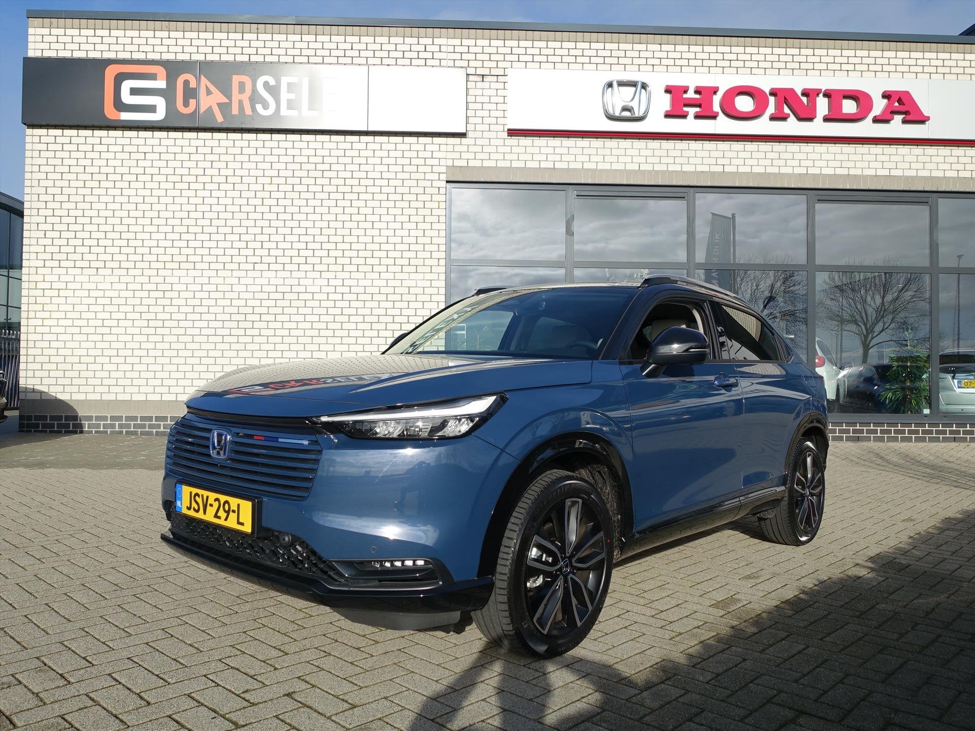 HONDA HR-V 1.5 e:HEV i-MMD 131pk CVT Advance Style Black Edi, Auto's, Euro 6, Blauw, Leder en Stof, Origineel Nederlands