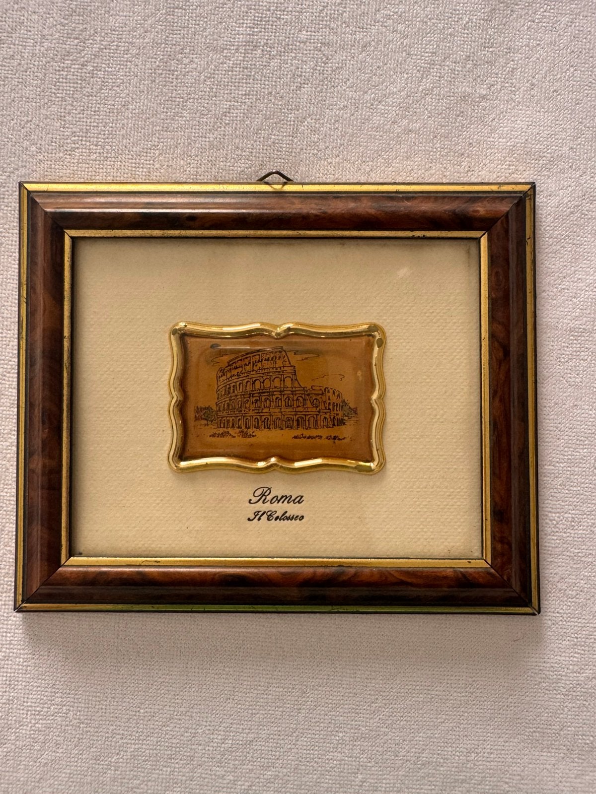 Antiek lijst Roma vintage miniatuurkunstwerk Italië, Huis en Inrichting, Woonaccessoires | Lijsten, Ophalen, Zo goed als nieuw