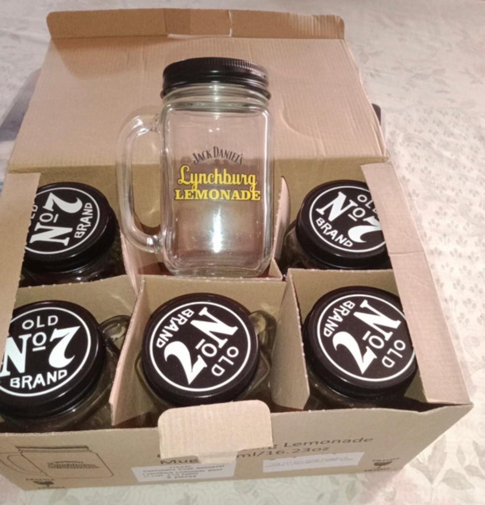 Jack Daniel's Lynchburg Lemonade Glazen met Handvat, Ophalen of Verzenden, Zo goed als nieuw, Gebruiksvoorwerp