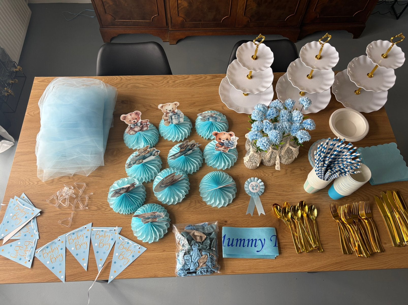 Babyshower pakket jongen, Ophalen of Verzenden, Nieuw, Versiering, Geboorte of Huwelijk