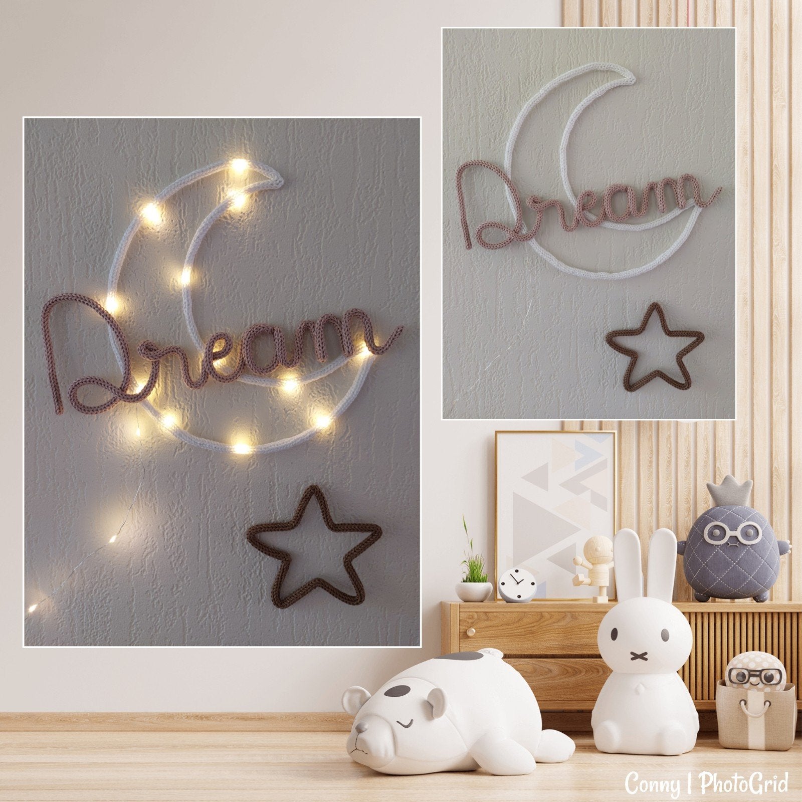 Punniknaam met licht, Ophalen of Verzenden, Nieuw, Handgemaakt, Lamp