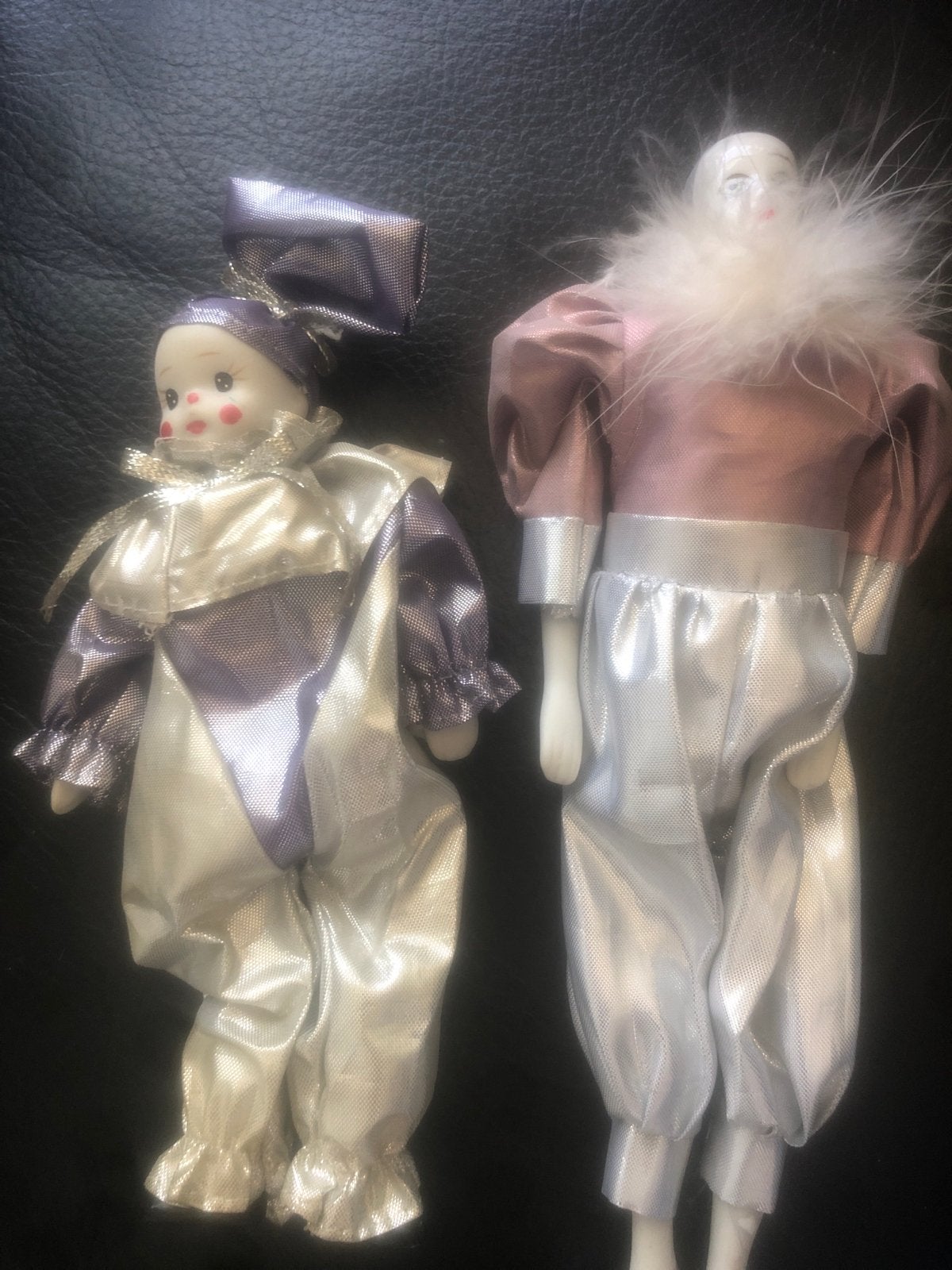 Vintage Hierrot Harlekijn Poppen, Ophalen of Verzenden, Gebruikt, Pop